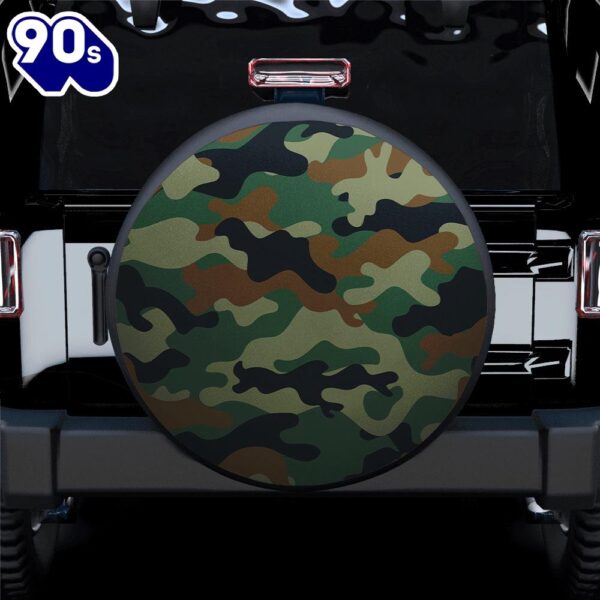 Camouflage Us Army Bright Green Print Texture Car Spare Tire Covers Gift For Campers