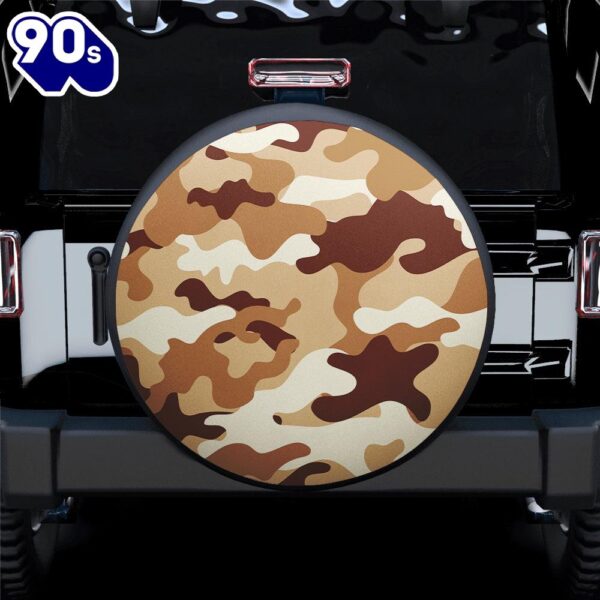 Camouflage Us Army Bright Yellow Print Texture 2 Car Spare Tire Covers Gift For Campers