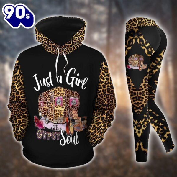 Camping Gypsy Girl All Over Print Leggings Hoodie Set Outfit For Women Gift Xmas