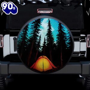 Hippie Tire Covers Camping Night Sky Car Spare Tire Cover Gift For Campers