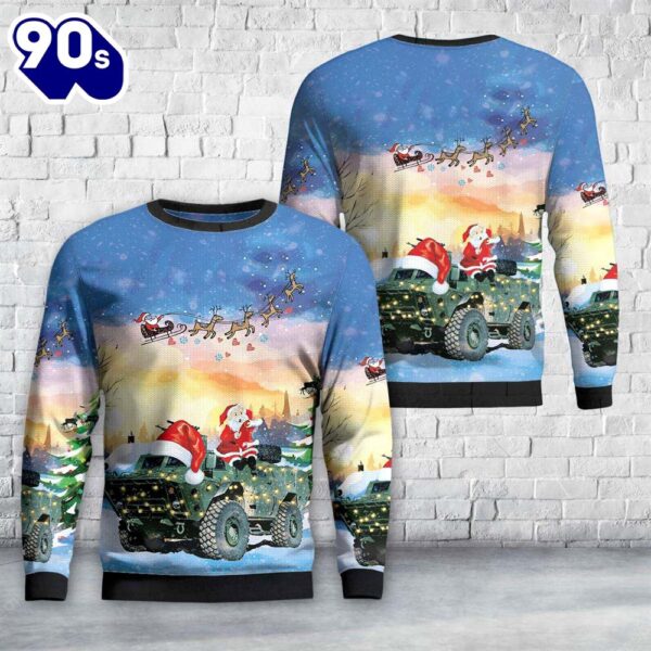 Canadian Army TAPV Tactical Armoured Patrol Vehicle Christmas Sweater