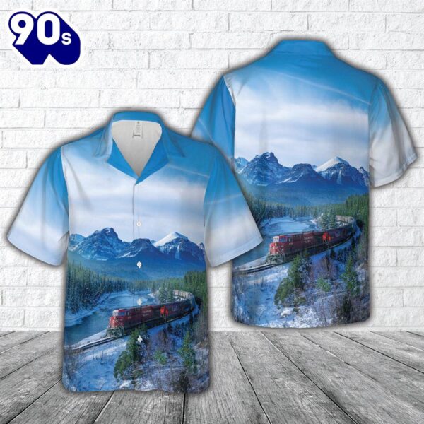 Canadian Railway Christmas Hawaiian Shirt