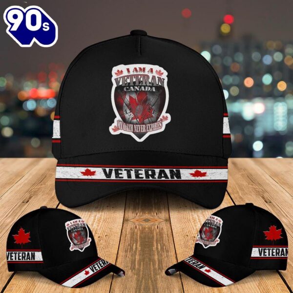 Canadian Veteran Baseball Cap  Gift For Veteran Day