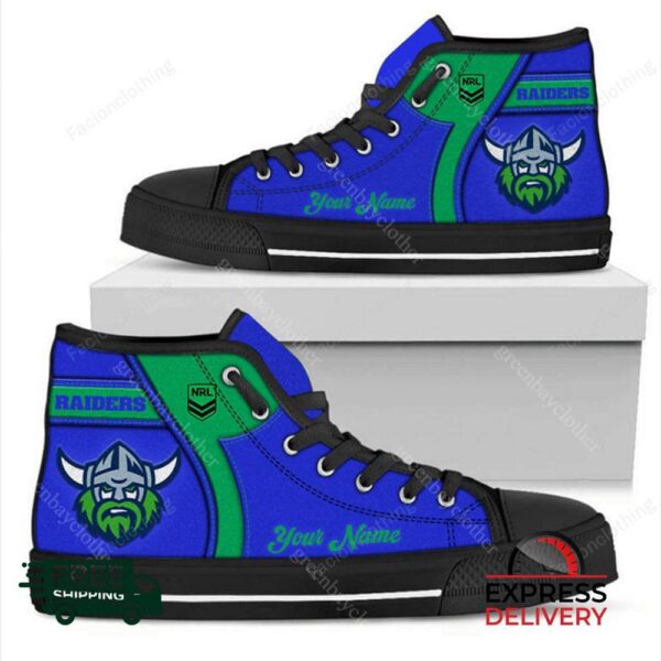 Canberra Raiders NRL Personalized High Top Canvas Shoes