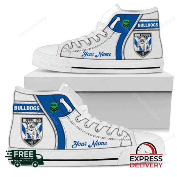 Canterbury Bankstown Bulldogs NRL Personalized High Top Canvas Shoes