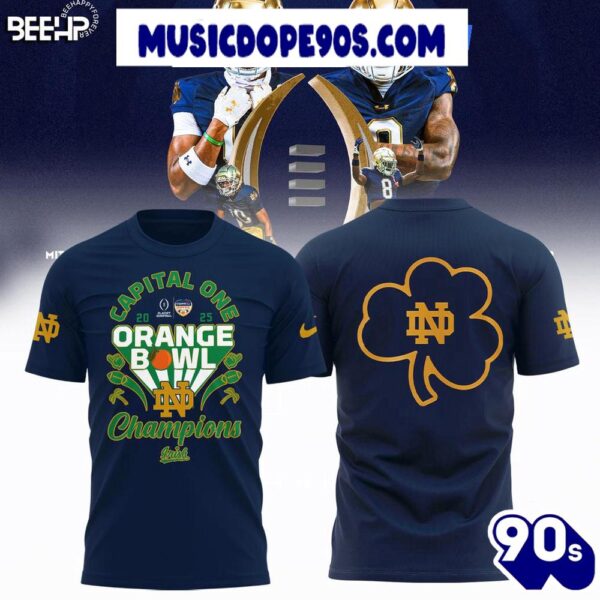 Capital One 2025 Orange Bowl Champions Notre Dame Fighting Irish Limited Edition T-Shirt