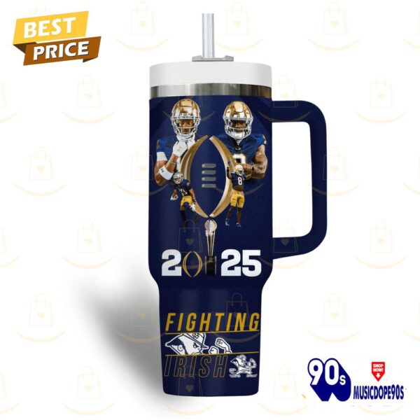 Capital One Orange Bowl 2025 Notre Dame Fighting Irish Tumbler With Handle And Straw