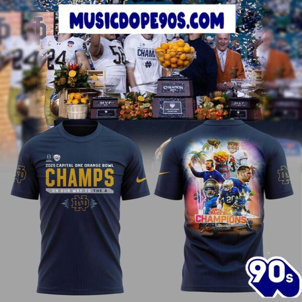 Capital One Orange Bowl Champs 2025 Notre Dame Football Team T-Shirt