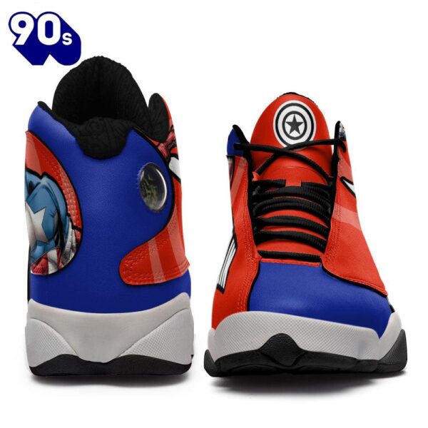 Captain American Air Jordan 13 Sneakers Super Heroes Custom Shoes