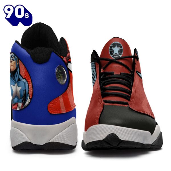 Captain vs Winter Soldier Air Jordan 13 Sneakers Super Heroes Custom Shoes