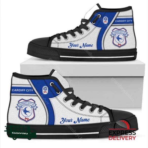 Cardiff City Personalzied High Top Canvas Shoes