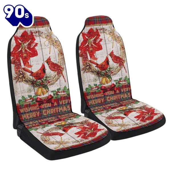 Cardinal A Very Merry Christmas Seat Cover Cars  Gift For Christmas