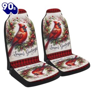 Cardinal Christmas Wreath Seat Cover…