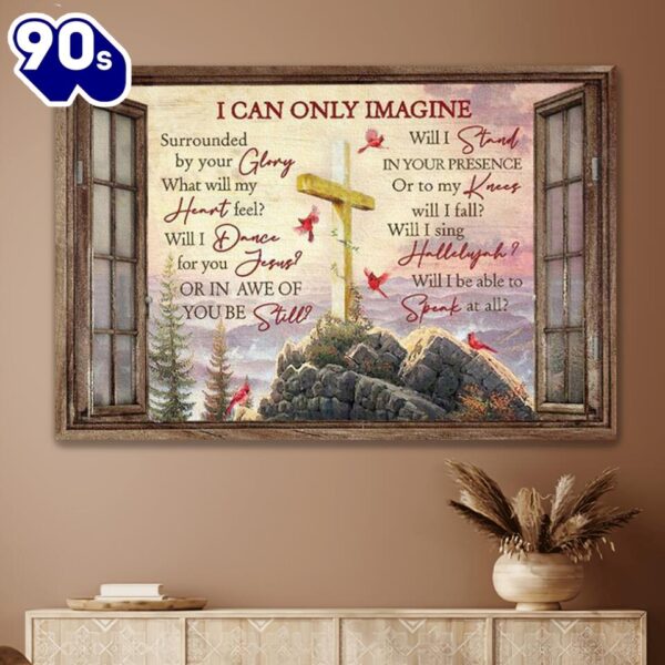 Cardinal I Can Only Imagine Canvas Wall Art   Gift Christmas