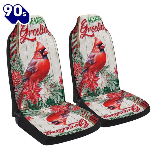 Cardinal Season Greetings Winter Christmas Seat Cover Cars  Gift For Christmas