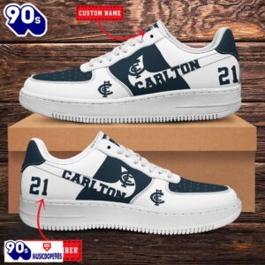 Carlton Blues AFL Personalized Air Force 1 Shoes