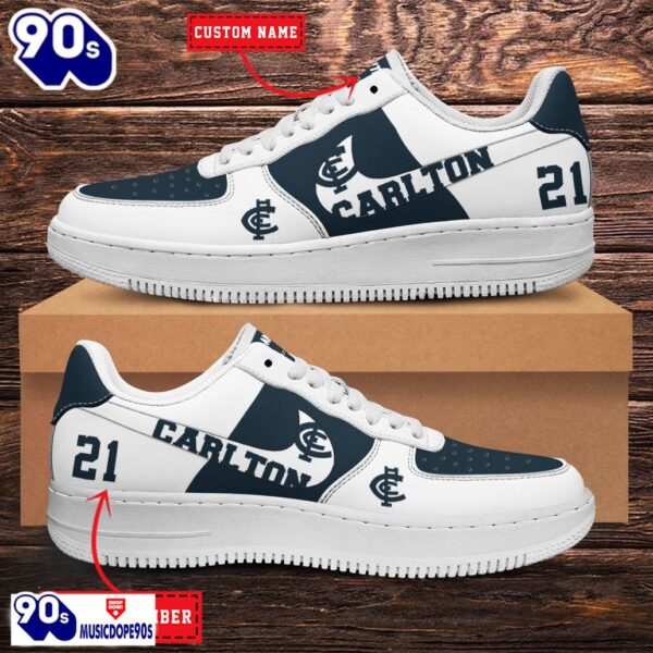 Carlton Blues AFL Personalized Air Force 1 Shoes