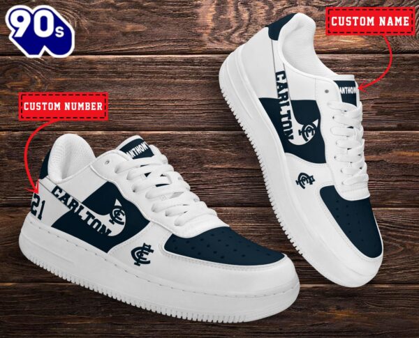 Carlton Blues AFL Personalized Air Force 1 Shoes