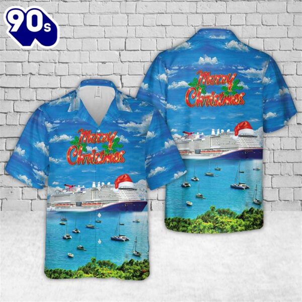 Carnival Cruise Line Mardi Gras Christmas Hawaiian Shirt