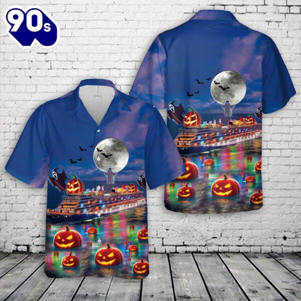 Carnival Cruise Line Mardi Gras Halloween Hawaiian Shirt