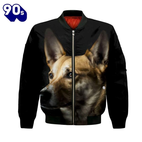 Carolina Dog AI – Unisex 3D Graphic Bomber Jacket