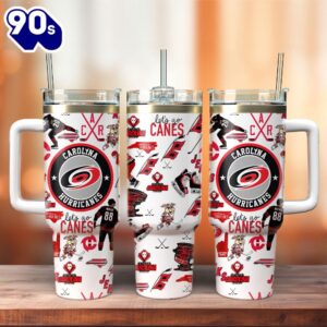 Carolina Hurricanes Ice hockey NHL Sport Custom Stanley Quencher 40oz Stainless Steel Tumbler  – NHL Tumbler 40oz