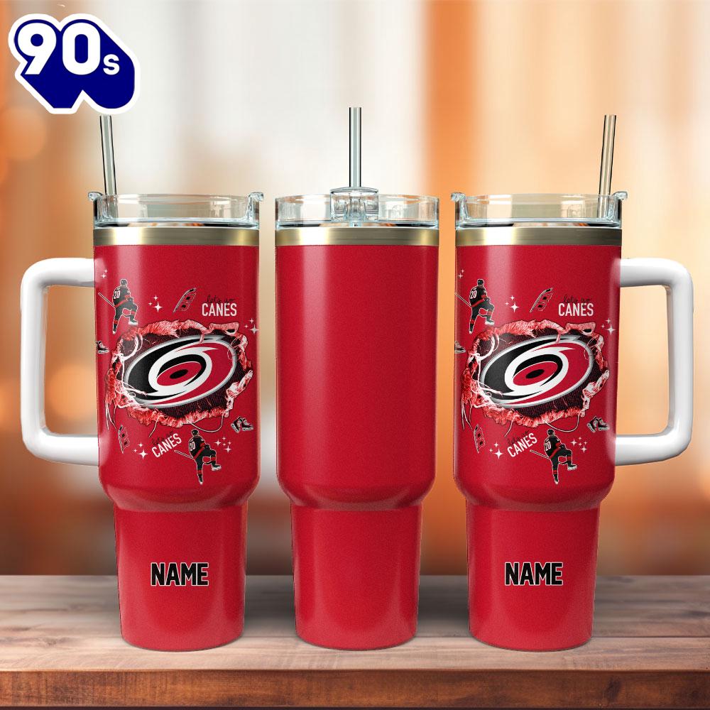 Carolina Hurricanes Ice Hockey NHL Sport Custom Stanley Quencher 40oz Stainless Steel Tumbler With Handle - NHL Tumbler 40oz Carolina Hurricanes Ice Hockey NHL Sport Custom Stanley Quencher 40oz Stainless Steel Tumbler With Handle - NHL Tumbler 40oz