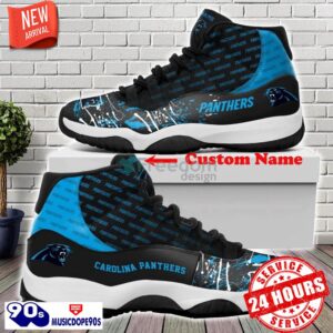 Carolina Panthers Air Jordan 11 Shoes Custom Name Shoes