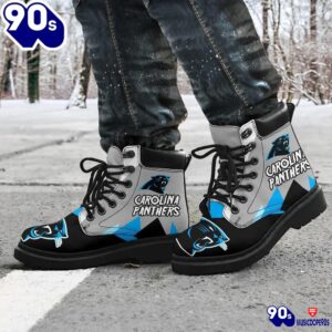 Carolina Panthers All Season Boots Casual Shoes Vegan Leather Custom Boot Shoes