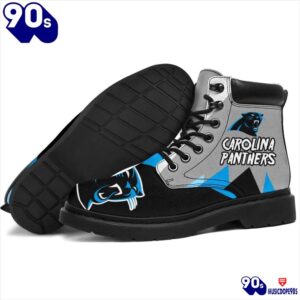 Carolina Panthers All Season Boots Casual Shoes Vegan Leather Custom Boot Shoes