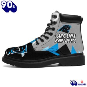 Carolina Panthers All Season Boots Casual Shoes Vegan Leather Custom Boot Shoes