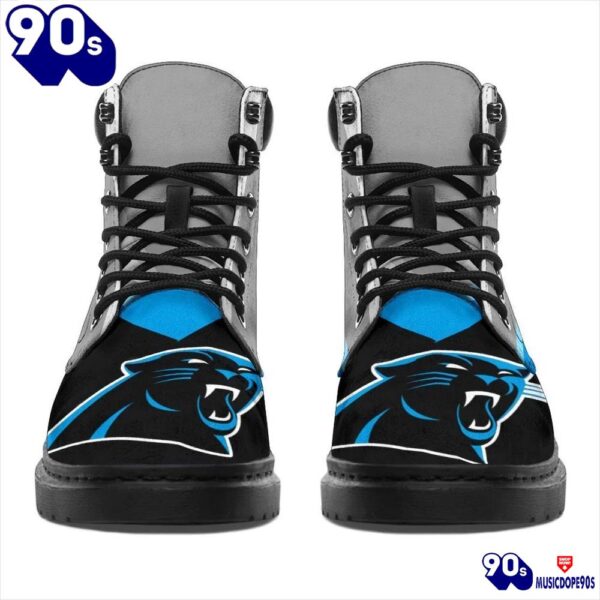 Carolina Panthers All Season Boots  Casual Shoes  Vegan Leather Custom Boot Shoes