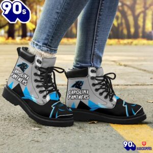 Carolina Panthers All Season Boots Casual Shoes Vegan Leather Custom Boot Shoes