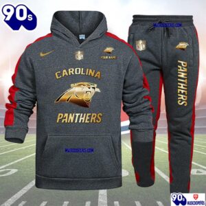 Carolina Panthers NFL 32 Teams Personlized Golden Logo Hoodie Set