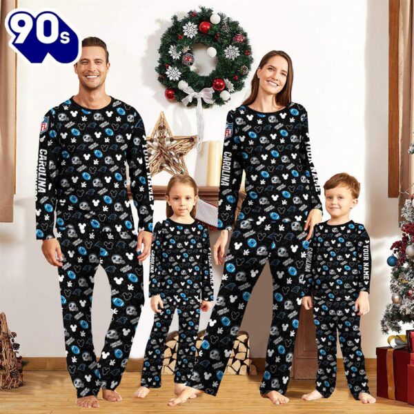 Carolina Panthers NFL And Mickey Mouse Pajamas Custom Your Name  Gift Christmas