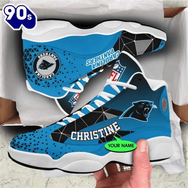 Carolina Panthers NFL Personalized Jordan 13 Shoes