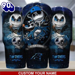 Carolina Panthers NFL-Custom Tumbler Jack The Nightmare Before Christmas