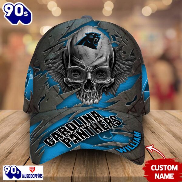 Carolina Panthers-Personalized NFL Skull Cap V2