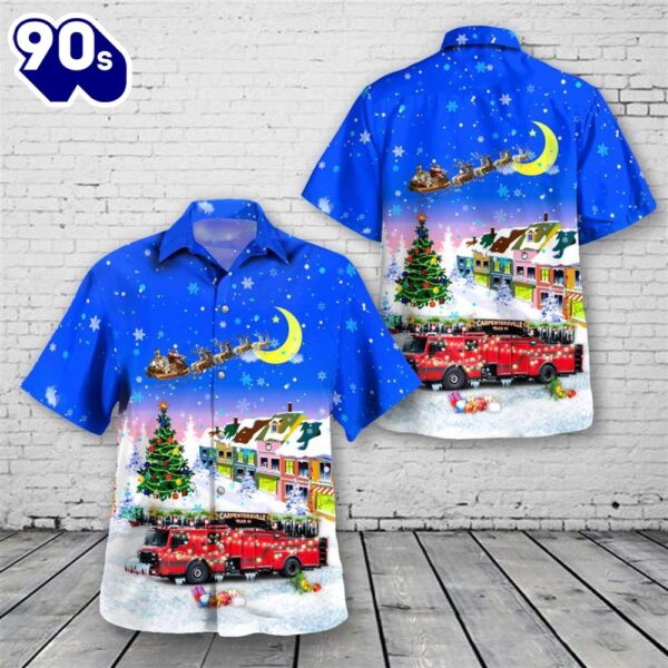 Carpentersville, Illinois, Carpentersville Fire Department Christmas Hawaiian Shirt