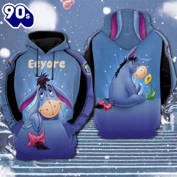 Cartoon Character Eeyore Ears Hoodie All Over Printed 3D Unisex Men Women