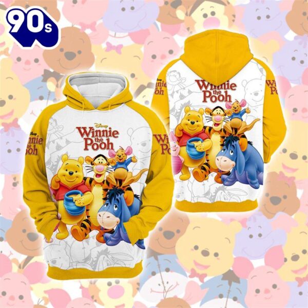 Cartoon Character Friend Winnie The Pooh Hoodie All Over Printed 3D Unisex Men Women