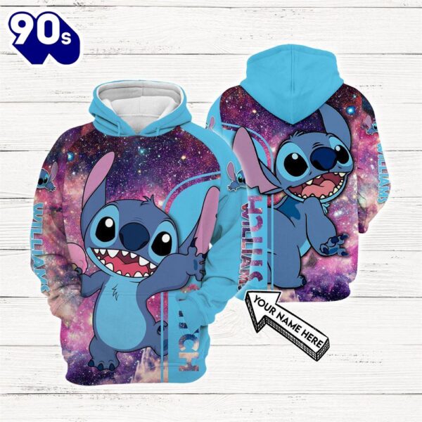 Cartoon Character Galaxy Hoodie All Over Printed 3D Personalized Custom Name Unisex Men Women
