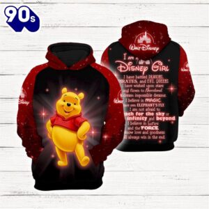 Cartoon Character Girl Pooh Hoodie All Over Printed 3D Unisex Men Women