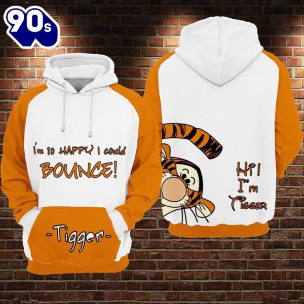 Cartoon Character Im Tigger Hoodie All Over Printed 3D Unisex Men Women