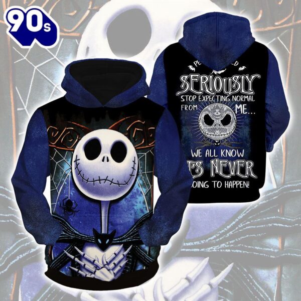 Cartoon Character It’S Never Jack Skellington Hoodie Tshirt Sweater All Over Printed 3D Unisex Men Women