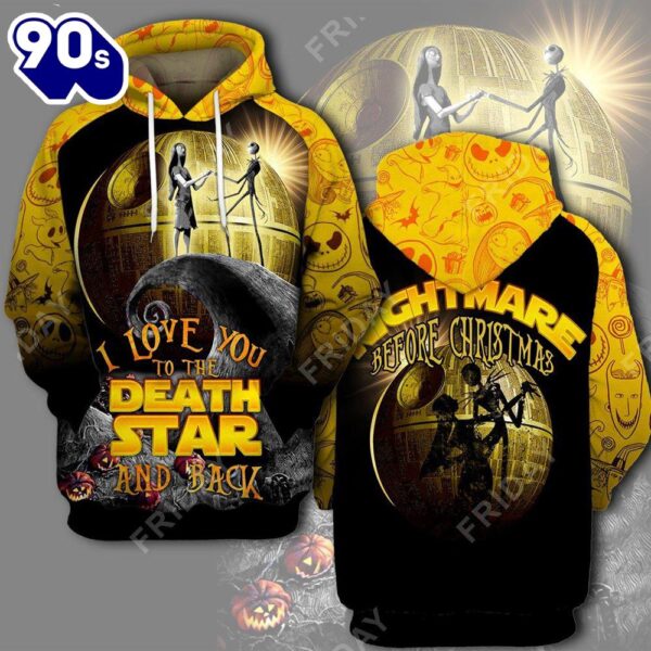 Cartoon Character Jack Skellington Nightmare Death Star Hoodie All Over Printed 3D Unisex Men Women