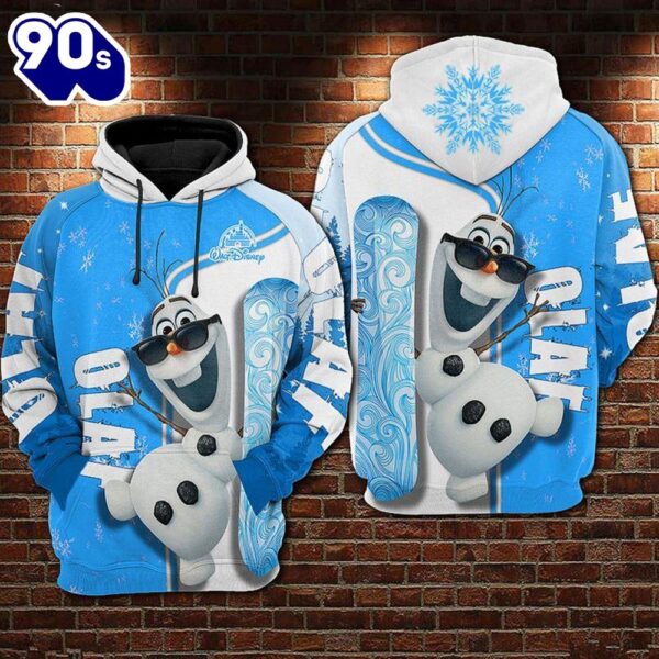 Cartoon Character Olaf Cool Fresh Hoodie All Over Printed 3D Unisex Men Women