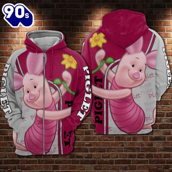 Cartoon Character Piglet Pt Hoodie All Over Printed 3D Unisex Men Women