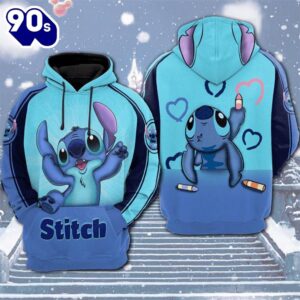 Cartoon Character Stitch Ears Hoodie…