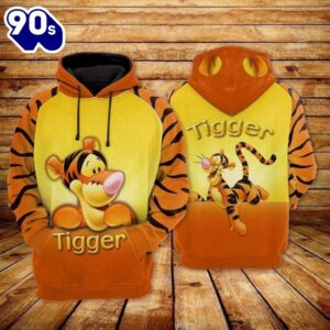 Cartoon Character Tigger Ears Hoodie…